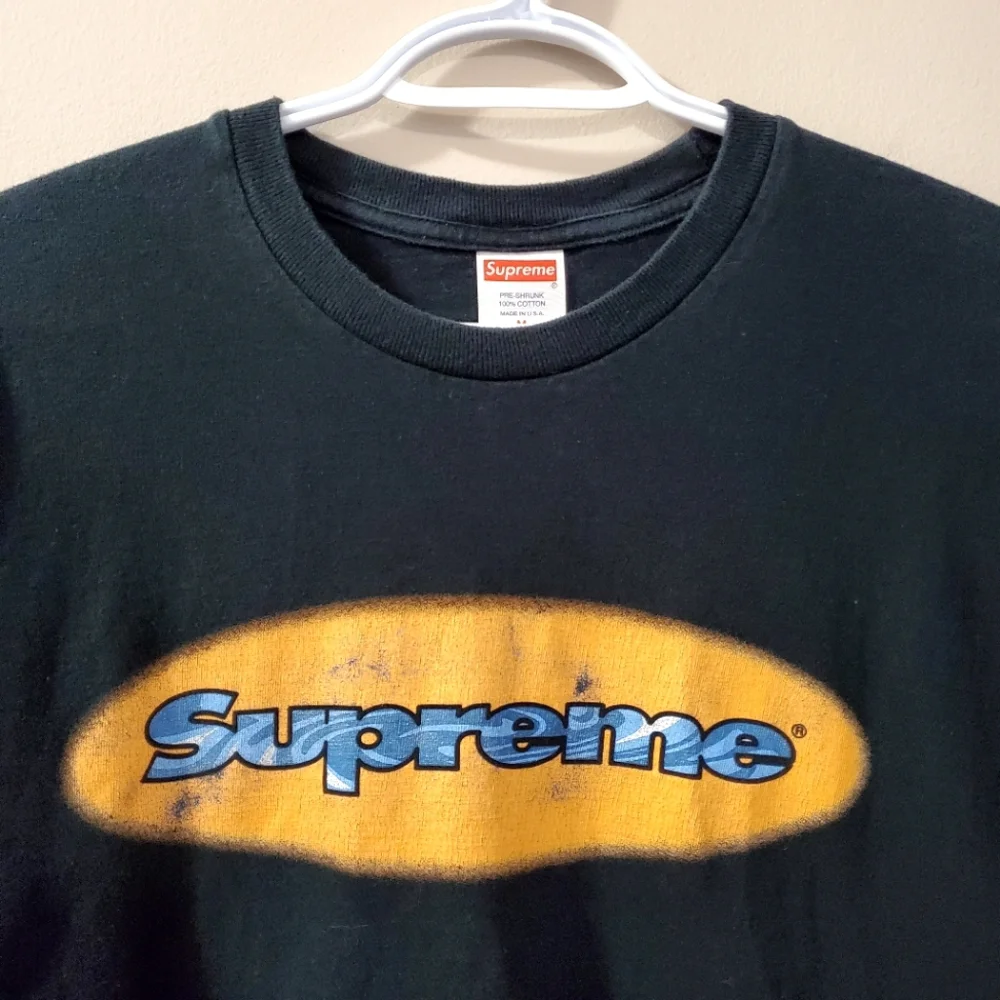 Supreme Ripple Logo Long Sleeve Tee - Men's M - Picture 3 of 8